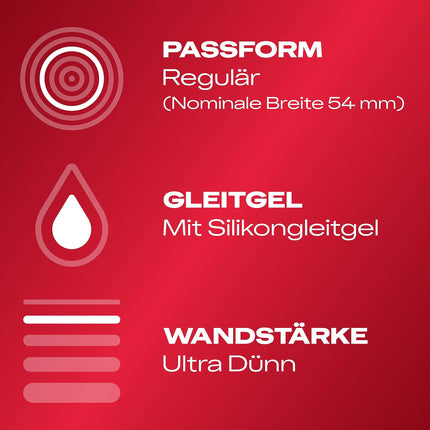 Durex Real Feel Ultra prezervatīvi – par 20% plānāks prezervatīva gals, lubrikants, caurspīdīgs, patīkams aromāts – 10 iepakojums (1 x 10 gabali)