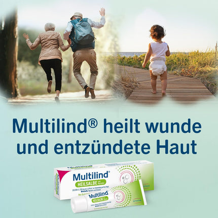Multilind dziedinošā ziede sāpošai un iekaisušai ādai ar cinka oksīdu un nistatīnu 50g