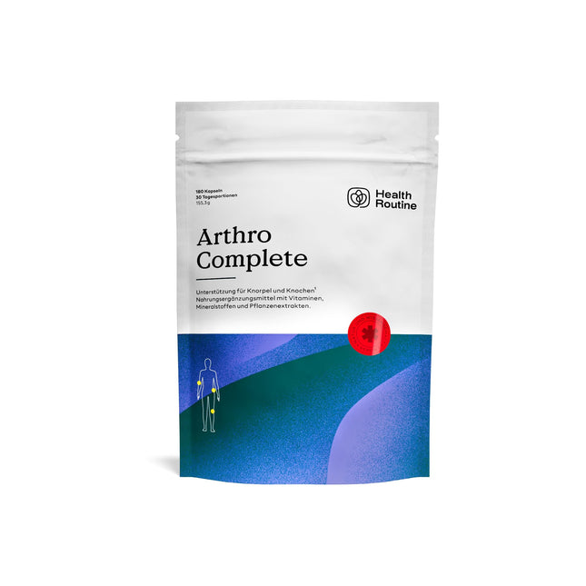 Veselības rutīna Arthro Complete — 180 kapsulas — kurkumīns, bosvelīnskābe, glikozamīns, hondroitīns kapsulas — vitamīni, minerālvielas, augu ekstrakti
