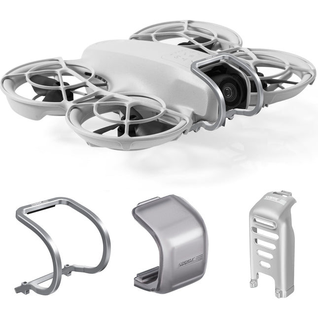 STARTRC 3-IN-1 DJI Neo aksesuāriem, Neo stabilizatora bufera aizsargs + stabilizatora pārsegs + nolaišanās iekārtas akumulatora aizsargs DJI Neo drona aizsardzībai