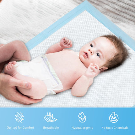EUROPAPA® 30x saugstarke Inkontinenzunterlage 60x90cm Pflegeunterlage Krankenunterlagen Wasserdicht Inkontinenz Bettunterlage, Einwegunterlagen, Hygieneunterlagen für Erwachsene Kinder Baby