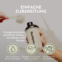 Foodspring - sūkalu proteīna pulveris ar vaniļas garšu – ar 23 g proteīna muskuļu veidošanai, perfekta šķīdība, ultrafiltrēts, bagāts ar BCAA un EAA – pilnvērtīga un garda garša (750 g)