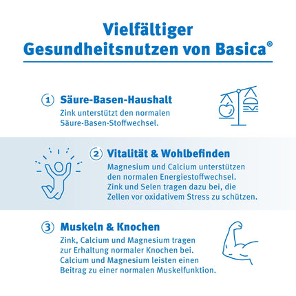 Basica® Instant bāzes pulveris ar augļu apelsīnu garšu, kas šķīst ūdenī | normālam skābju-bāzes līdzsvaram | vegāns | bez laktozes | dažādi sārmaini minerāli | 300 grami