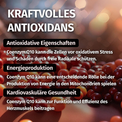 Koenzīms Q10 lielā devā – 250 mg vienā kapsulā – 180 vegānas kapsulas – 6 mēnešu krājumi – augstas kvalitātes Q10, kas iegūts fermentācijas ceļā – Green Naturals®