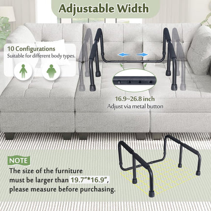 Mybow Couchschienen für ältere Menschen, Stehhelfer, Stuhlliftassistenzgeräte für Senioren, Handicap Couch Cane, Stand Up Mobilitätshilfen, Sitzheber für Stuhl, Couch Haltegriff, Tragbarer Standrahmen