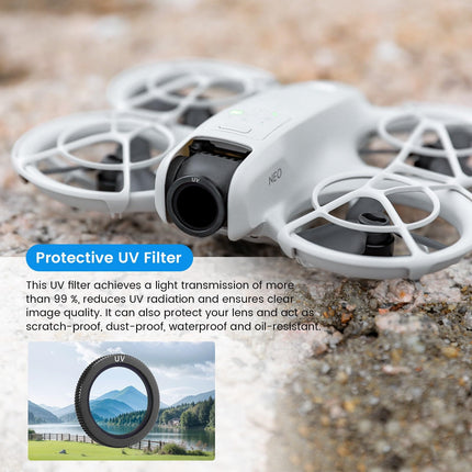 Uvafly Neo ND filtrs, daudzslāņu pārklājuma magnētiskie kameras objektīva filtri DJI Neo dronu aksesuāriem, 5 gabalu iepakojums (UV/ND8/ND16/ND32/ND64)