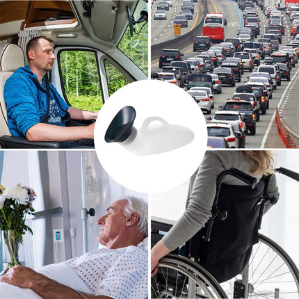 Pisuāra pudele sievietēm vīriešiem pārnēsājama avārijas pisuāra tualete unisex pisuārs pisuāra pudele urīna savākšanas trauks ar vāku ceļošanai automašīnā 800ml