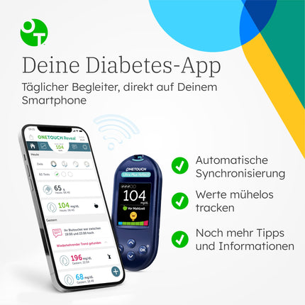 OneTouch Ultra Plus Reflect asins glikozes līmeņa kontroles sistēma diabēta (cukura slimības) ārstēšanai, ieskaitot 1 asins glikozes mērītāju (mg/dl), 40 testa strēmeles, 1 lancetes, 40 lancetes, 1 pārnēsāšanas maciņu, 2 baterijas