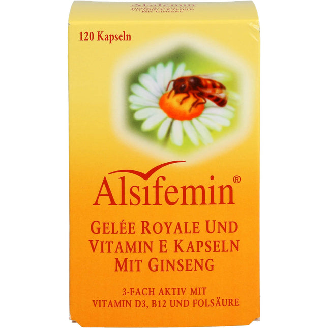 ALSIFEMIN peru pieniņš + E vitamīns ar žeņšeņu kapsulas 120 gab.