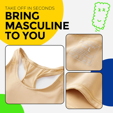 Wonababi krūšu saite transpersonām, transpersonu saite ar Racerback krūšu saiti Cosplay FTM saitei