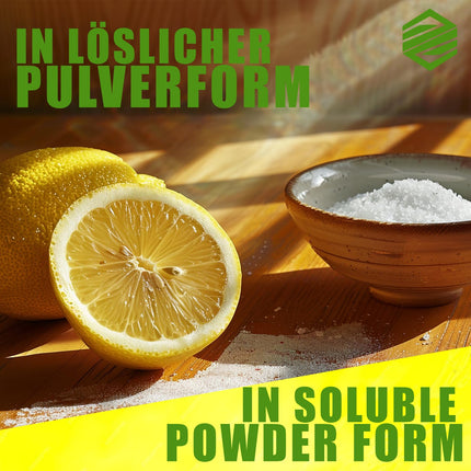 3 kg pārtikas kvalitātes citronskābes pulvera | Mājas aizsardzības līdzekļi virtuvei un mājsaimniecībai | 3000 g citronskābes 100% tīra | Citronskābe E330 (3x 1kg)
