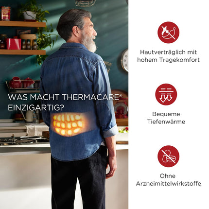 ThermaCare siltuma plāksteri muguras lejasdaļai, 6 gabali, muguras lejasdaļas un gūžas sāpēm, oriģināls Angelini Pharma Vācijas produkts