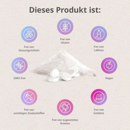 Effective Nature inozitola tabletes – mio- un D-hiro-inozitols optimālā attiecībā – ar 400 µg folskābes dienā – vegānas un bez piedevām – 120 tabletes