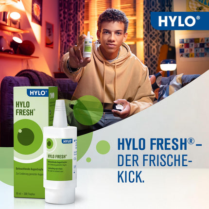 HYLO FRESH acu pilieni sausām acīm ar hialuronskābi un eifrāzijas mātes tinktūru, 10 ml