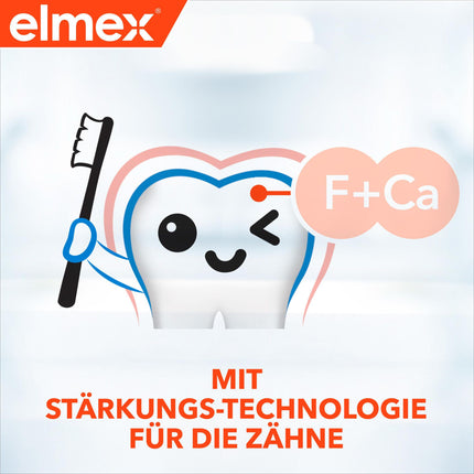 elmex zobu pasta junioriem 6-12 gadi 75 ml – medicīniska zobu tīrīšana ar 1400 ppm fluorīda saturu ļoti efektīvai aizsardzībai pret kariesu – stiprina jaunus, pastāvīgus zobus