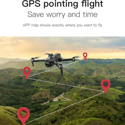 LUXWALLET Ai-Fly² GPS profesionāls drons - šķēršļu noteikšana - 4K kamera + tālummaiņa - stabilizators - 5G WiFi FPV - 1,2 km diapazons - 2x akumulators