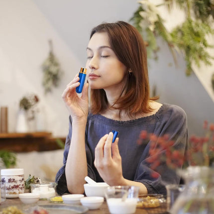AMSNINK inhalatora pildspalva - 6 pārnēsājamu smaržojošu kociņu iepakojums ēteriskajām eļļām, aromterapija ar kokvilnas daktis, ideāli piemērots lietošanai ceļā un mājās