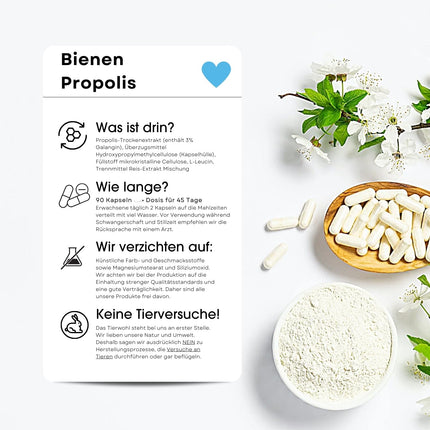 Fair &amp; Pure® - bišu propolisa kapsulas 500 mg - 90 kapsulas - dabīgas - bagātas ar flavonoīdiem un procianidīniem - bez magnija stearāta