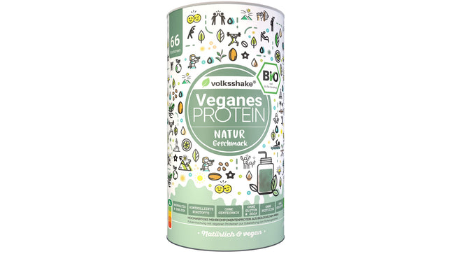 ORGANISKS vegānu proteīns | DE-ÖKO-006 | 10 augu izcelsmes olbaltumvielu avoti | Bez saldinātājiem | Bez sojas un glutēna | Augstākās kvalitātes no Konstances ezera | Ražots Vācijā (1000 g, dabīgs)