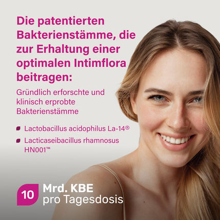 Nupure® Lacto Intim pienskābes baktērijas maksts baktēriju regulēšanai, kā arī biotīns gļotādām, iekšķīgai lietošanai, maksts probiotikas, 20 kapsulas, vegānas, bez laktozes.