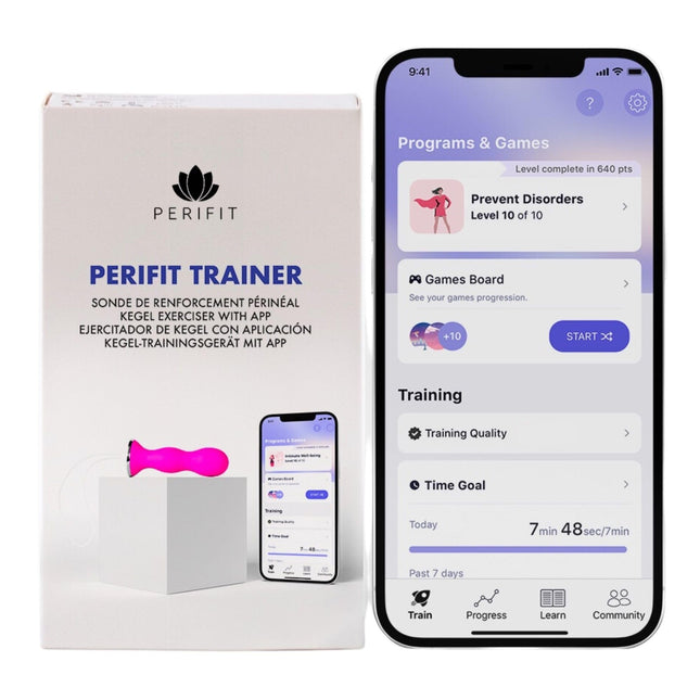Perifit — Kegela vingrošanas ierīce ar lietotni | Iegurņa pamatnes muskuļu trenažieris | Stiprina iegurņa pamatnes muskuļus, uzlabo urīnpūšļa kontroli un paātrina atveseļošanos pēc dzemdībām