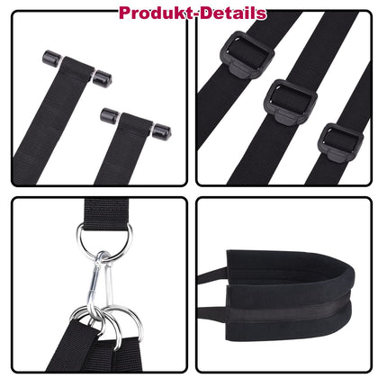UTIMI Love Swing seksa šūpoles durvīm - seksa šūpoles ar sēdekli BDSM bondage komplekts īpaši izturīgas seksa rotaļlietas seksa mēbeles pāriem maksimālā slodze 150 kg
