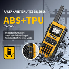 Gaswei G1pro augstas veiktspējas tāla darbības rādiusa rācijas pieaugušajiem, uzlādējamas avārijas divvirzienu rācijas, 16 kanālu rācijas ar litija jonu akumulatoru, IP67 ūdensizturīgas (2 iepakojumi)
