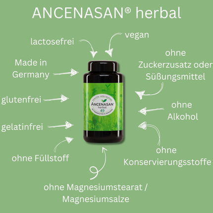 ANCENASAN augu izcelsmes augstākās kvalitātes rūgto garšaugu pulveris 120 g - Tradicionāls 49 atlasītu garšaugu un garšvielu maisījums - Bagāts ar dabīgām rūgtvielām - Vegāns, bez glutēna, ražots Vācijā