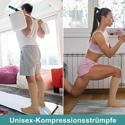 Evolyline medicīniskās kompresijas zeķes sievietēm un vīriešiem 20–30 mmHg, slēgtas pirkstu atbalsta zeķes ikru rajonā, kompresijas zeķes trombozes ārstēšanai, pakāpenisks atbalsts varikozām vēnām, tūskai.