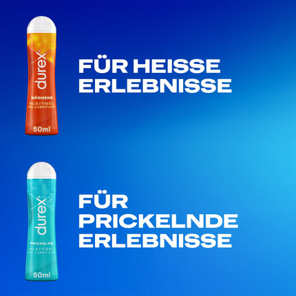 Durex Play lubrikanta universālais maisījuma iepakojums sievietēm un vīriešiem - komplekts ar ūdens bāzes lubrikantu seksam, saderīgs ar prezervatīviem (2 x 50 ml)