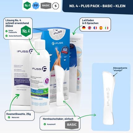 Mr. Fuss tulznu noņemšanas šķīdums saudzīgai tulznu noņemšanai. Ātri mīkstinošs losjons 250 ml Nr. 4 Plus iepakojumā. Pēdu kopšanas pedikīra komplekts bez slīpēšanas ar tūlītēju efektu.