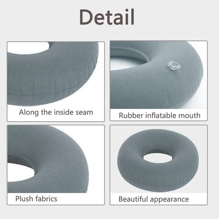 JHY hemoroīdu sēdekļa spilvens no poliestera, piepūšams sēdekļa spilvens, ortopēdisks apaļš spilvens hemoroīdiem, astes kaula sāpēm, grūtniecībai.