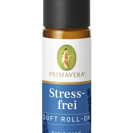 PRIMAVERA Stress Free Organic Fragrance Roll-On 10 ml - Lavanda - Aromātiskā eļļa, Smaržvielu eļļa, Aromterapija lietošanai ceļā - Nomierinošs - Vegāns