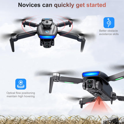 OBEST GPS drons ar 4K kameru, 5G WiFi pārraidi, FPV RC kvadrokopteru, 360° šķēršļu apiešanu, inteliģentu atgriešanos, uzlādējamu rokturi tālvadības pultij, 2 baterijas