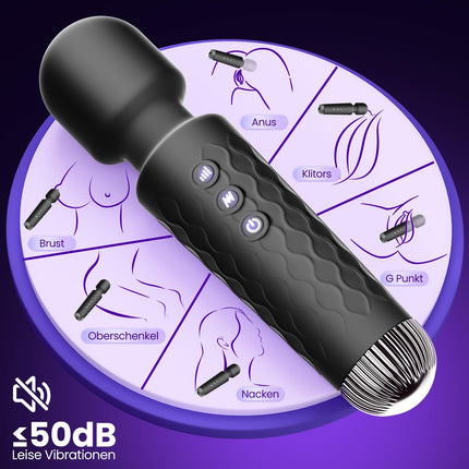 Gobeken vibrators sievietēm, dildo ar 10 vibrācijas intensitātēm, seksa rotaļlieta sieviešu pāriem 20 vibrācijas frekvences, vibratoru komplekti sieviešu klitora masierim, masāža melna