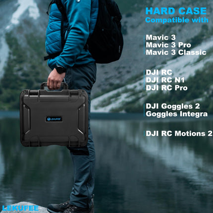 LEKUFEE ūdensnecaurlaidīgs pārnēsāšanas futrālis DJI Mavic 3 Pro/Mavic 3 Classic/DJI Mavic 3/Cinema/Combo/DJI RC Pro/DJI RC/RC N1/Goggles 2/Integra/DJI RC Motion 2 un piederumiem (tikai aizsargfutrālis)