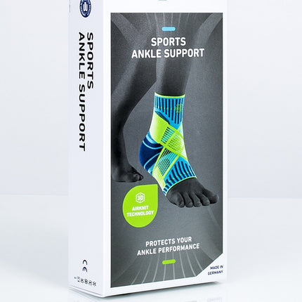 BAUERFEIND potītes atbalsts Unisex, 1 potītes atbalsts sportam, piemēram, futbolam, fitnesam vai skriešanai, novērš sastiepumus, zils, M