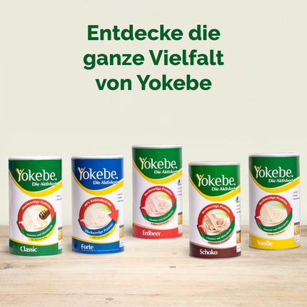 Yokebe Classic — diētas kokteilis svara zaudēšanai — bezglutēna un veģetārs — maltītes aizstājējs svara zaudēšanai ar augstas kvalitātes olbaltumvielām — 500 g = 12 porcijas