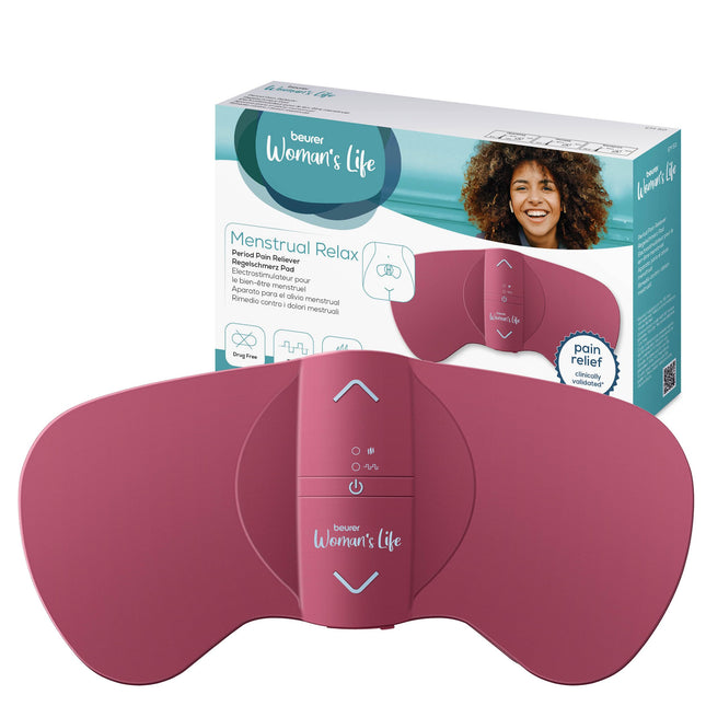 Beurer EM 50 Menstrual Relax, menstruālā ieliktnītis ar TENS un siltuma funkciju, menstruālo sāpju un endometriozes sāpju mazināšanai, klīniski apstiprināts un dabisks atvieglojums, pārnēsājams, darbināms ar baterijām