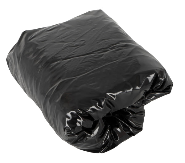 Fetish Collection PVC palags ar gumiju - spīdīga vinila palags sievietēm un vīriešiem, mitrs izskats, mitras spēles gultā, melns