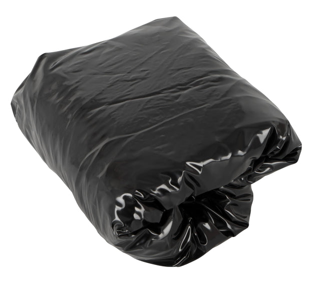 Fetish Collection PVC palags ar gumiju - spīdīga vinila palags sievietēm un vīriešiem, mitrs izskats, mitras spēles gultā, melns
