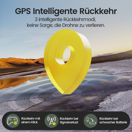 Holy Stone GPS drons ar 4K EIS kameru pieaugušajiem, HS175G RC kvadrokopters ar 60 minūšu ilgu lidojuma laiku, sekojiet man, bezsuku motors, apļveida lidojums, trajektorijas kameru droni iesācējiem, svars zem 249 g, C0