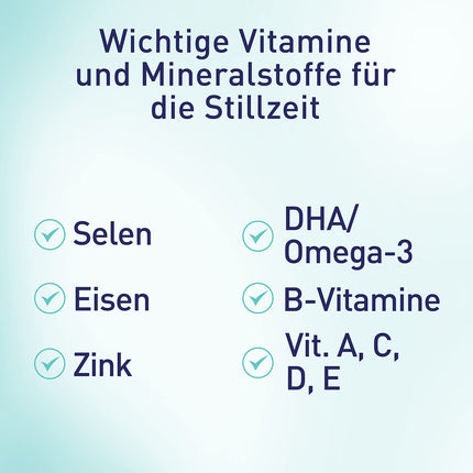 Elevit 3 - Uzturvielu nodrošinājums mātei un bērnam, sākot no barošanas ar krūti - Uztura bagātinātājs ar omega-3 taukskābēm, vitamīniem un minerālvielām - 1 x 30 kapsulas