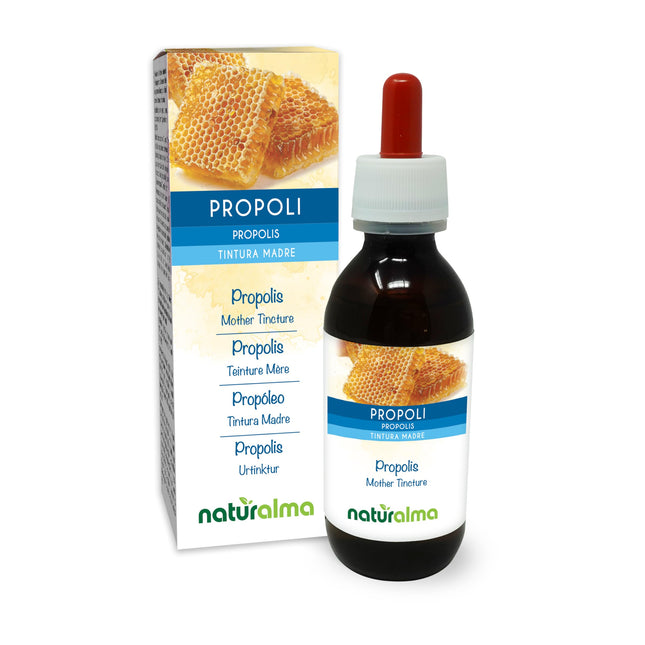 Propolisa (propolisa) sveķi ar spirta mātes tinktūru Naturalma - šķidrā ekstrakta pilieni 120 ml - uztura bagātinātājs