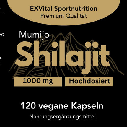 Mumijo Shilajit kapsulas, liela deva 1000 mg dienā, oriģināls no Himalajiem, 120 kapsulas, vegānisks un laboratorijā pārbaudīts