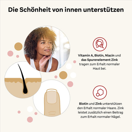 Doppelherz Skin + Hair + Nails Gums - ar vitamīniem un minerālvielām - cinks veicina normālas ādas, matu un nagu uzturēšanu - vegāns - apm. 60 mīkstas želejkonfektes