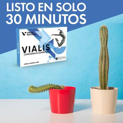 VIALIS – Dabīgs uztura bagātinātājs aktīviem vīriešiem – Extra Strong – Augstā devā ar maka, žeņšeņa, Tribulus Terrestris un L-arginīna