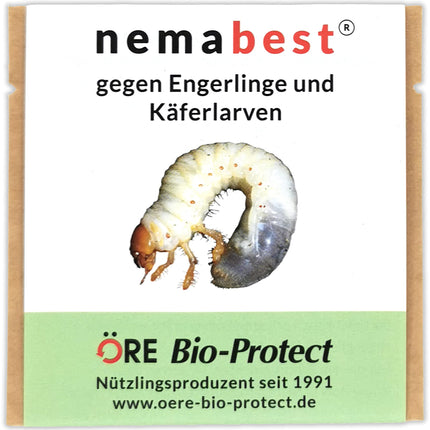 nemabest® HB nematodes 20 m² (10 miljoni) pret dārza vaboļu, jūnija vaboļu, maijvaboļu un smecernieku kāpuriem un kāpuriem