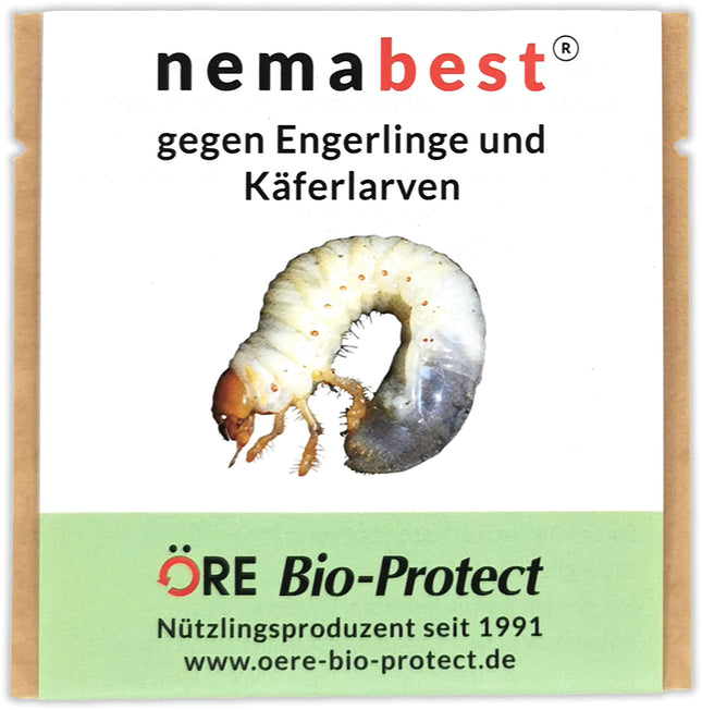 nemabest® HB nematodes 20 m² (10 miljoni) pret dārza vaboļu, jūnija vaboļu, maijvaboļu un smecernieku kāpuriem un kāpuriem