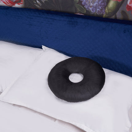 ODOXIA pīrsinga spilvens ar caurumu | Ausīm pret ausu sāpēm | Donutu spilvens | Ausu spilventiņi | Guļgredzens sānu gulētājiem ausu sāpju mazināšanai | Pīrsinga spilvens (melns)